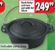 Bush Baby Cast-Iron Pot With Lid-30Cm