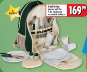 Bush Baby Picnic Set For 4 In Rucksack Colours