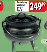 Bush Baby Cast-Iron Potjie No.3