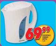 Essentials 1.7L Corded Kettle