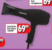 Essentials Hair Dryer 1200W