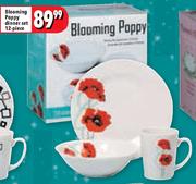Blooming 12-Piece Poppy Dinner Set