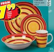 Striped Dinner Plate