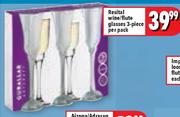 Resital Wine/Flute Glasses 3 Piece-Per Pack