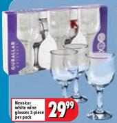 Nevakar White Wine Glasses 3 Piece-Per Pack