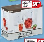Royal Cut 7-Piece Glass Drink Set With Jug 