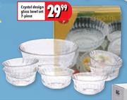 Crystal Design 7-Piece Glass Bowl Set