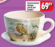 Cup & Saucer Design Plat Pot Holder