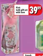 Pink Bath Gift Set With Bow-Each