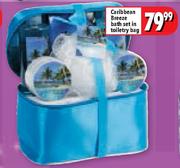 Caribbean Breeze Bath Set In Toiletry Bag-Each