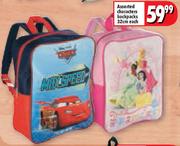 Assorted 32cm Characters BackPacks-Each