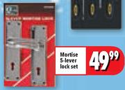 Mortise 5-Lever Lock Set-Each
