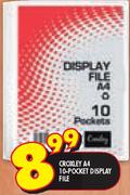 Croxley A4 10-Pocket Display File