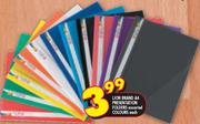 Lion Brand A4 Presentation Folders Assorted Colours-Each