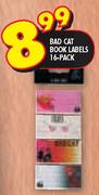 Bad Cat Book Labels 16-Pack