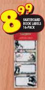 Skateboard Book Labels 16-Pack