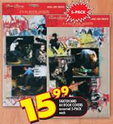 Skateboard A4 Book Covers Assorted 5-Pack-Each