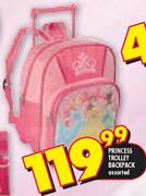 Princess Trolley Backpack Assorted