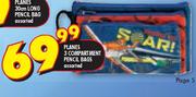 Planes 3 Compartment Pencil Bags Assorted