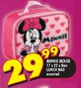 Minnie Mouse Lunch Bag Assorted 17x22x8cm