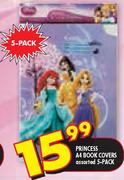 Princess A4 Book Covers Assorted 5-Pack