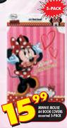 Minnie Mouse A4 Book Covers Assorted 5-Pack