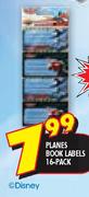 Planes Book Labels 16-Pack