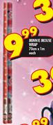 Minnie Mouse Wrap 70cmx1m-Each