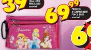 Princess 3 Compartment Pencil Bags Assorted