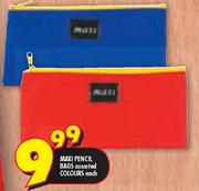 Maxi Pencil Bags Assorted Colours-Each