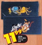 Denim Pencil Bags Assorted-Each
