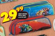 Crazy Driving Pencil Bags Assorted-Each