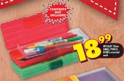 McCasey 20cm Small Pencil boxes Assorted-Each