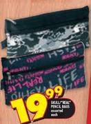 Skull/"Real" Pencil Bags Assorted-Each