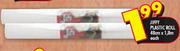 Jiffy Plastic Roll 48cmx1.8m-Each