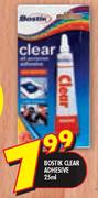 Bostik Clear Adhesive-25ml