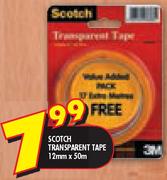 Scotch Transparent Tape 12mmx50m