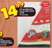 Jiffy A4 Heavy-Duty Slip-On Plastic Book Covers-10's Per Pack
