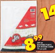 Jiffy A4 Adjustable Plastic Slip-On Book Covers-10's Per Pack