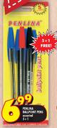 Penlina Ballpoint Pens Assorted-5+1