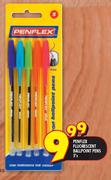 Penflex Fluorescent Ballpoint Pens-5's