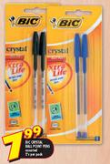 Bic Crystal Ball Point Pens Assorted-2's Per Pack