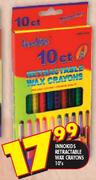 Innokids Retractable Wax Crayons-10's