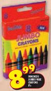 Innokids Jumbo Wax Crayons-8's