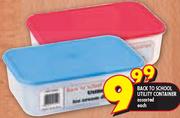 Back To School Utility Container-Each