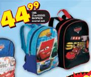 Cars 27cm Kiddies Backpacks Assorted-Each