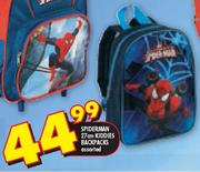 Spiderman 27cm Kiddies Backpacks Assorted