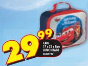 Cars 17x22x8cm Lunch Bags Assorted