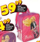 Barbie 32Cm Medium Backpacks-Each