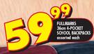 Fullmarks 36Cm 4 Pocket School Backpacks-Each